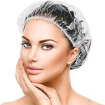 TUPARKA 120 Pieces Disposable Plastic Shower Caps for Home, Hotel, Spa, Hairdressing and Workshop
