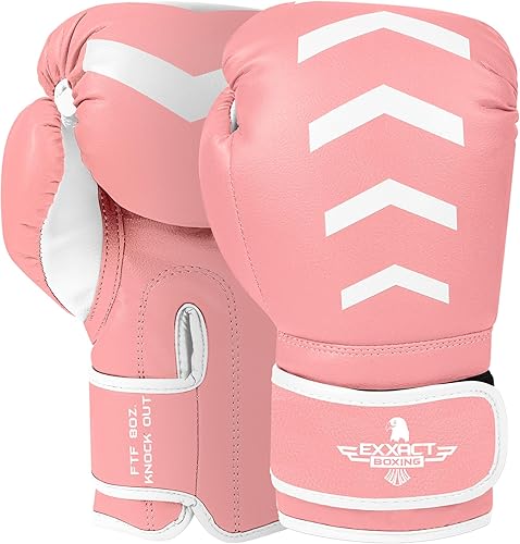 Vista 14 de Exxact Sports Knockout - Guantes de boxeo juveniles para niños (3-15 años) con protección acolchada y soporte para la muñeca, guantes de boxeo