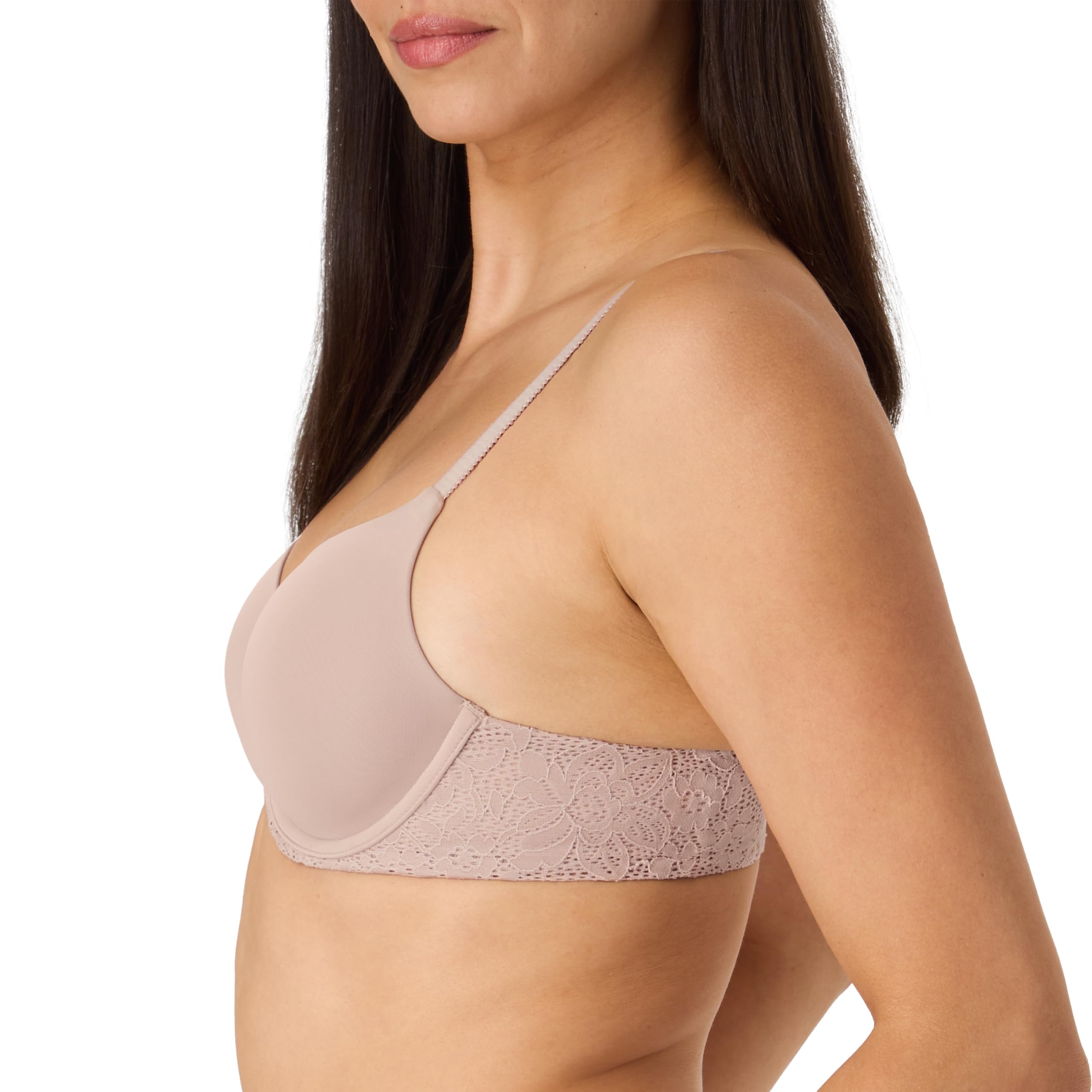 Maidenform Women's Custom Lift, One Fab Fit Underwire, Convertible Straps, Full Coverage Bra, Evening Blush