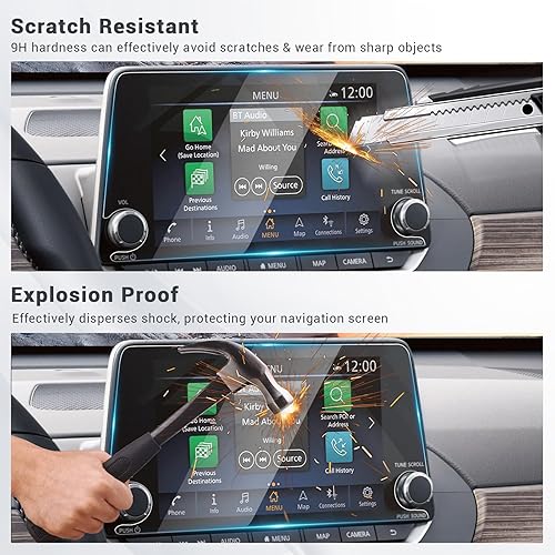 Miniatura 6 de YEE PIN Protector de pantalla para Rogue S SV 2023 2024 2025 de 8 pulgadas para accesorios Nissan Rogue 2024 y Nissan Altima 2.5 SR SV SL 2019-2025