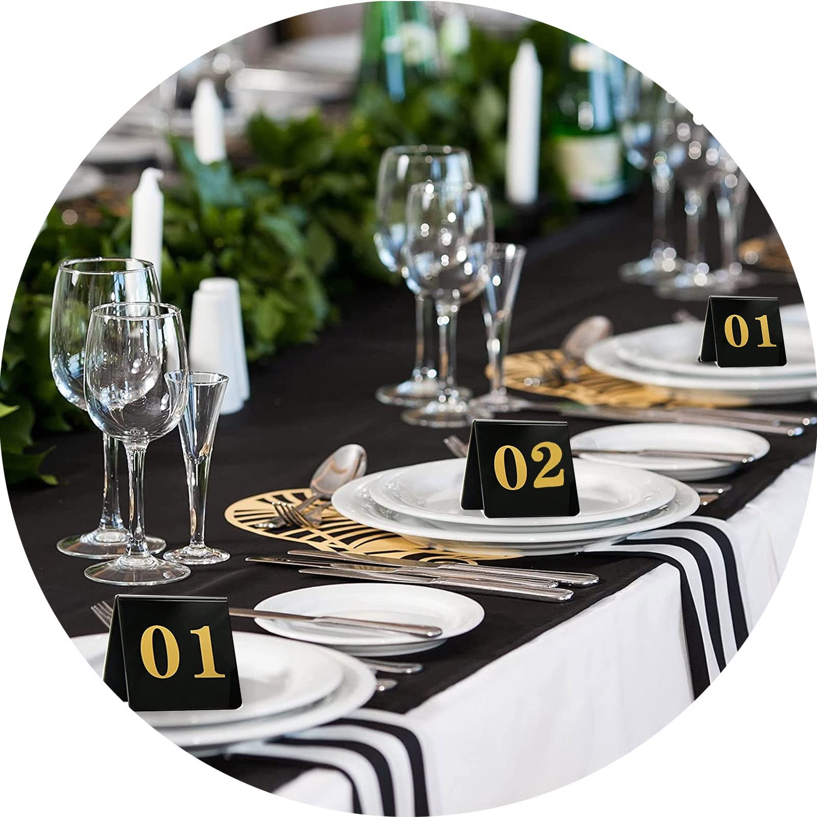 Números De Mesa Tipo Carpa Para Restaurantes Y Cafeterías, Tarjetas Apilables Para Números De Mesa, Placa De Mesa De Doble Cara, Para Guiar A Los Comensales A Sus Asiento,45682-80*80mm(3*3inch)