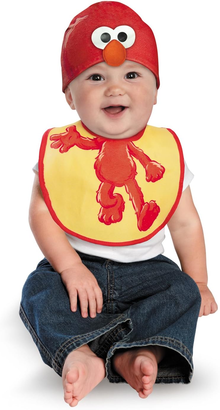 Disguise Costumes Drool Over Me Sesame Street Elmo Infant Bib and Hat Accessory
