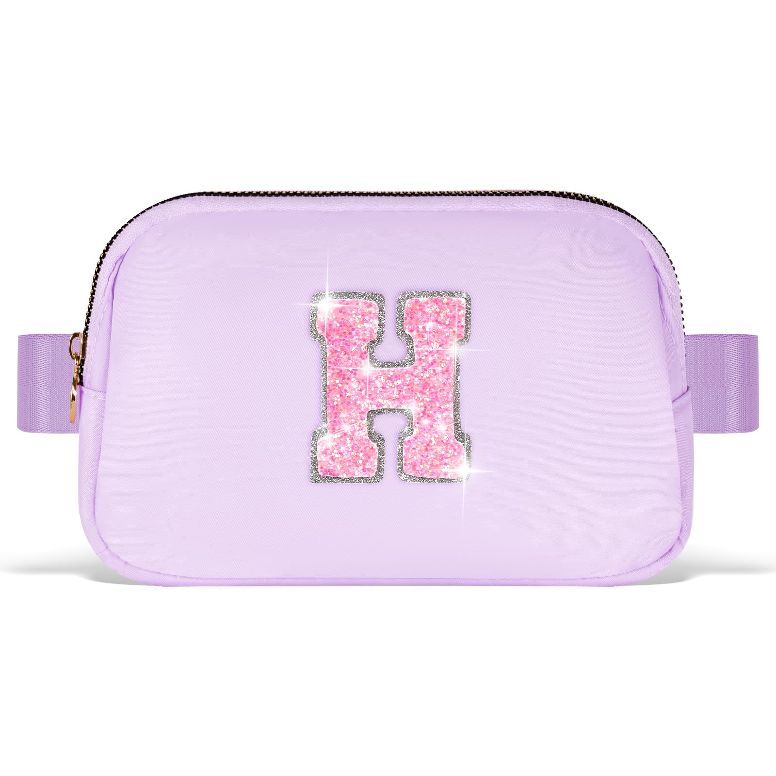 Uygafly Monogrammed Gifts for Girls Women - Fanny Pack for Kids Teens,Crossbody Bag for Women Trendy Everywhere Belt Bag Monogrammed Crossbody Bag Waist Pack | Lavender,Initial H