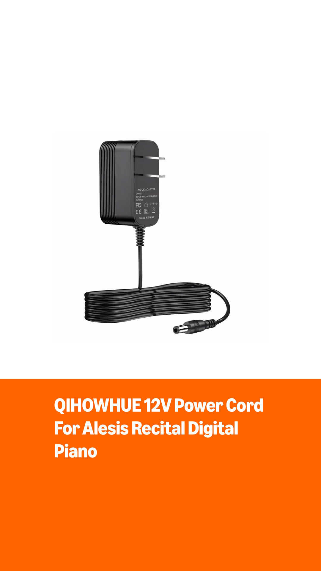 Amazon.com: 12V Power Cord for Alesis Recital 88-Key 61-Key
