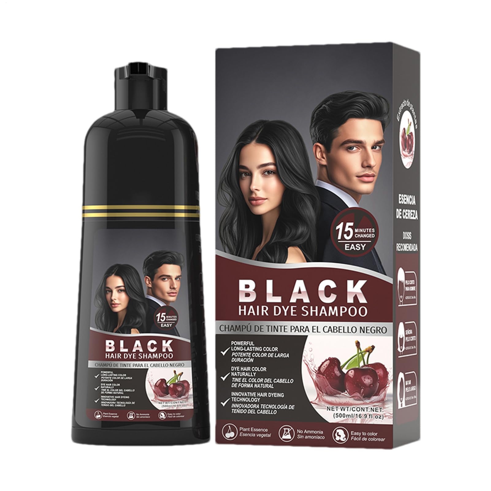 Shampooing colorant contre les cheveux blancs pour revitalisation - 8