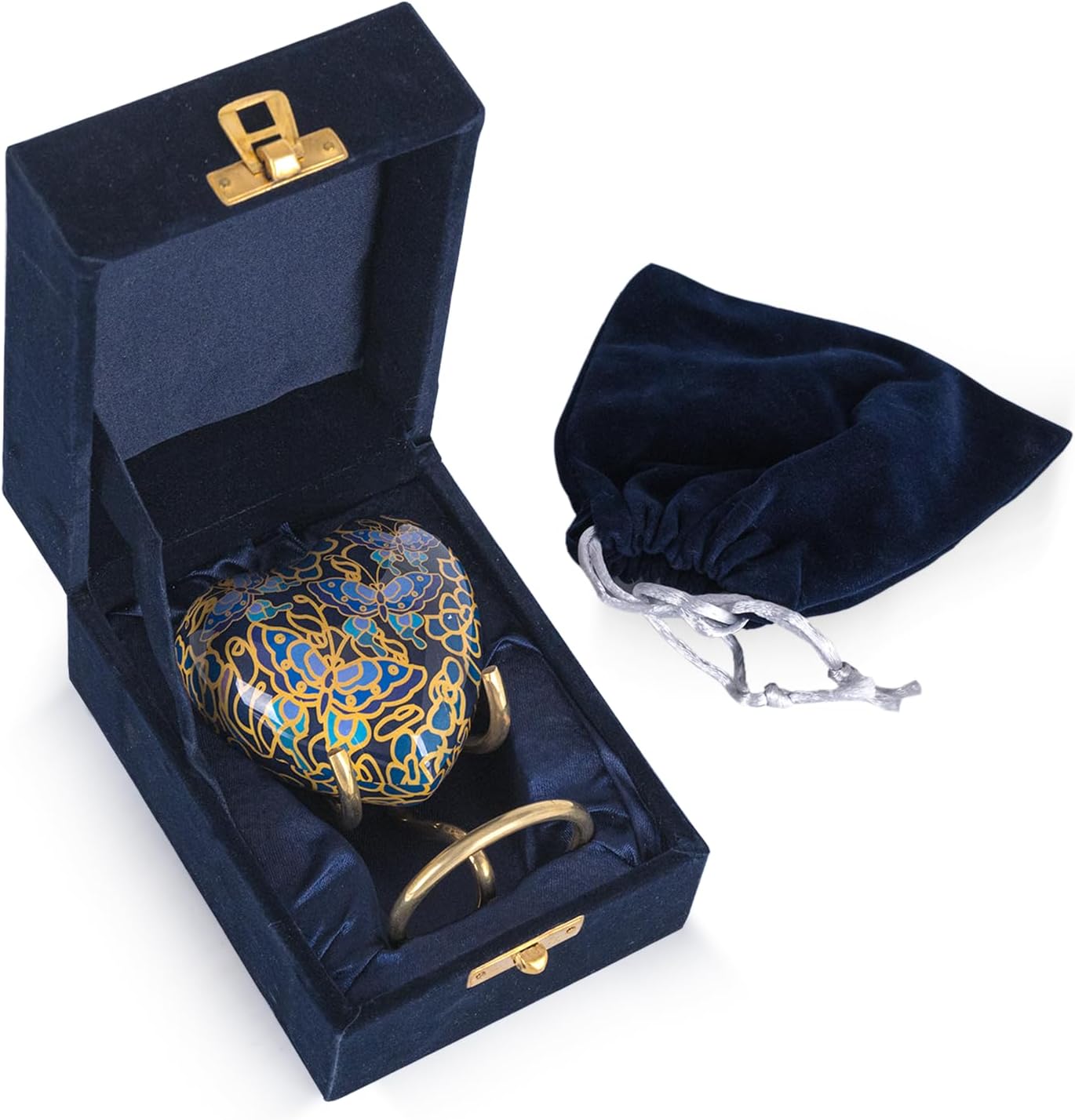 Butterfly Cremation Urn Small Keepsake Heart Urns for Human Ashes with Stand - Tiny Cremation Keepsakes for Ashes, Child Burial Urn, Decorative Urns for Male, Female with Box & Bag - Image 4