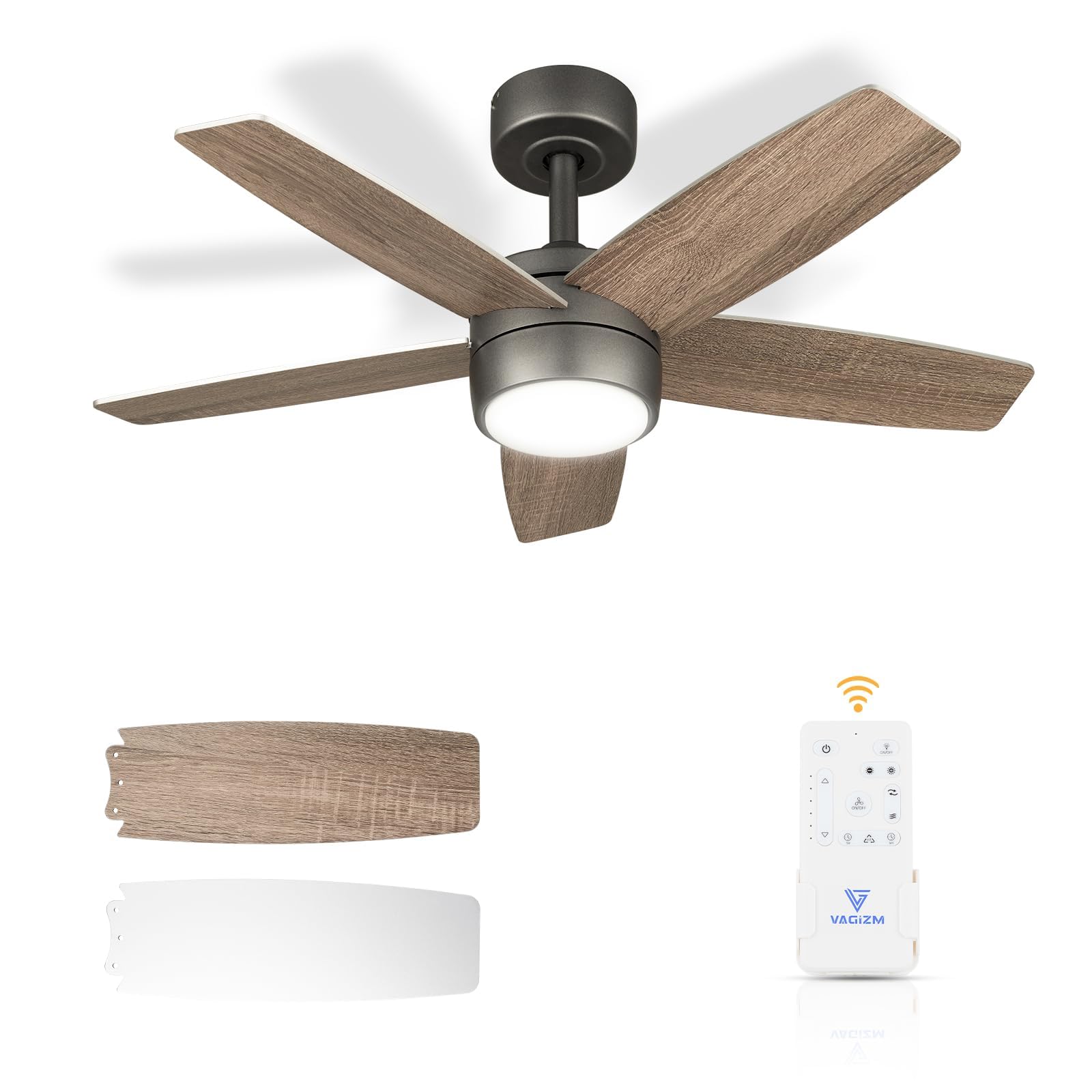 Vagizm 36 Inch Quiet Ceiling Fan with Light and Remote,91cm โ image 1