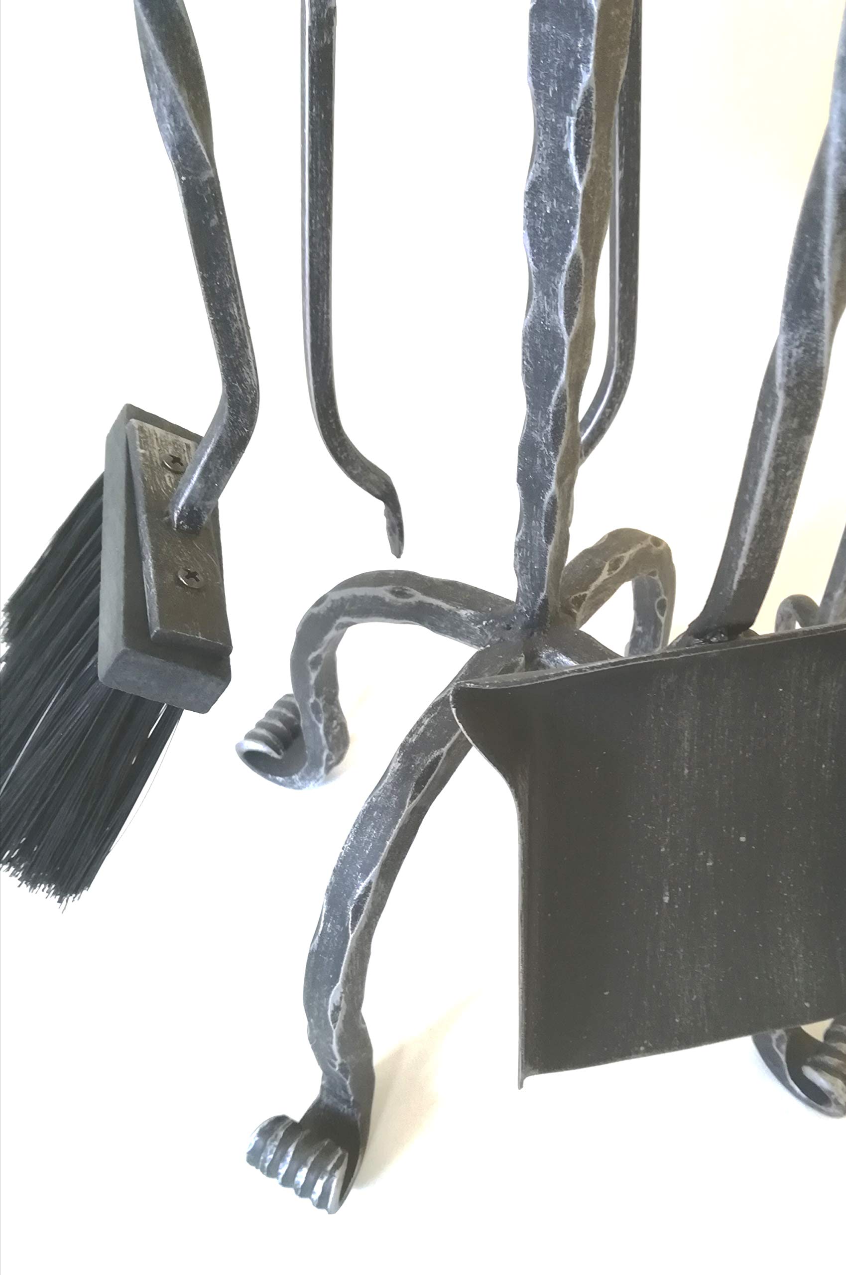 Set per camino - Art. 6454 attrezzi per il camino - Accessori per camino in ferro battuto - Attrezzi da camino