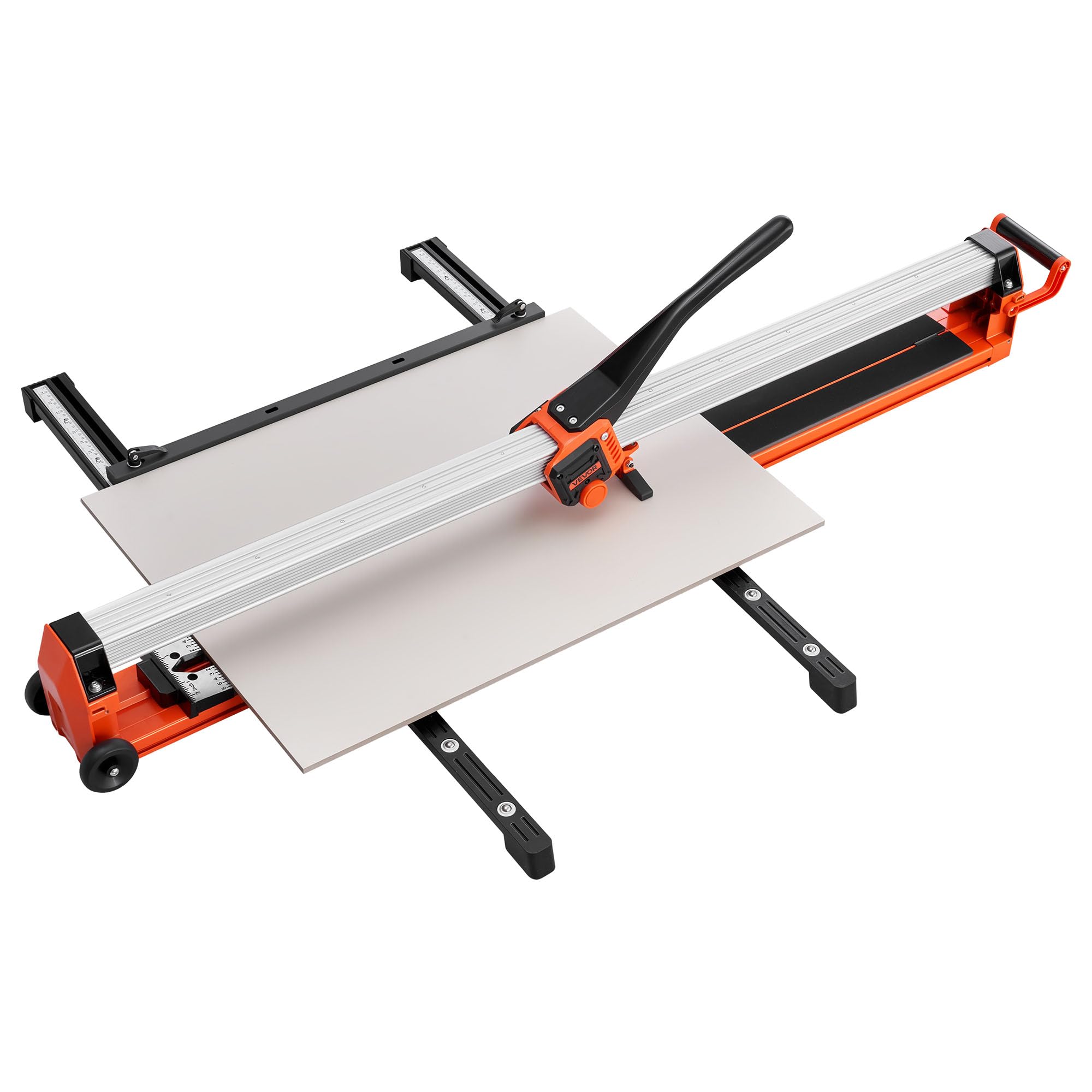 VEVOR Cortadora de Azulejos Manual 1200 mm, Capacidad de 50 kg, Corte Recto y Diagonal con Guía de Alineación, Riel de Aluminio, 2 Ruedas de Corte 8 y 22 mm para Baldosas Obras Pared Suelo Cerámica