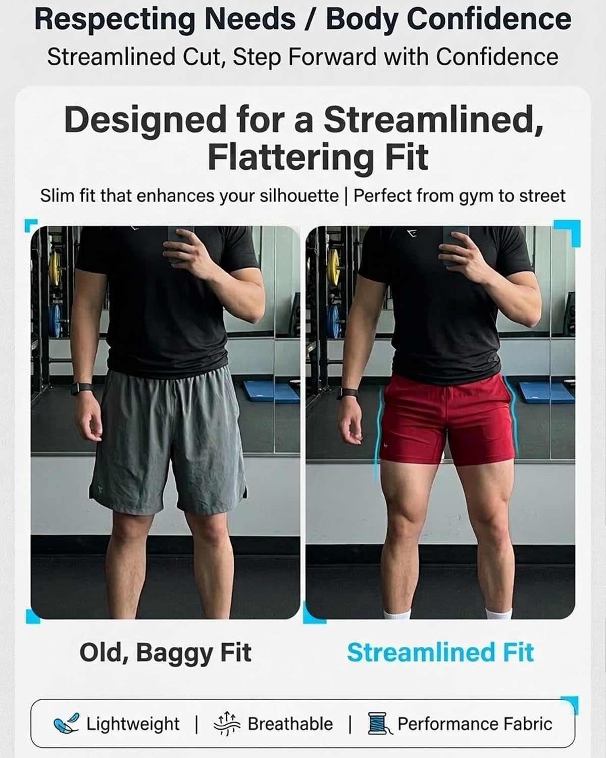 5PCS Men's Running Shorts Quick Dry Athletic Gym Shorts 5 Inch Inseam Sweat Bike Apparel Sports Recreation