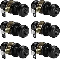 Vista 22 de Goldenwarm - Perillas interiores de puerta de bronce aceitado, perillas para puerta de dormitorio, pomo de puerta de bronce con privacidad, perilla