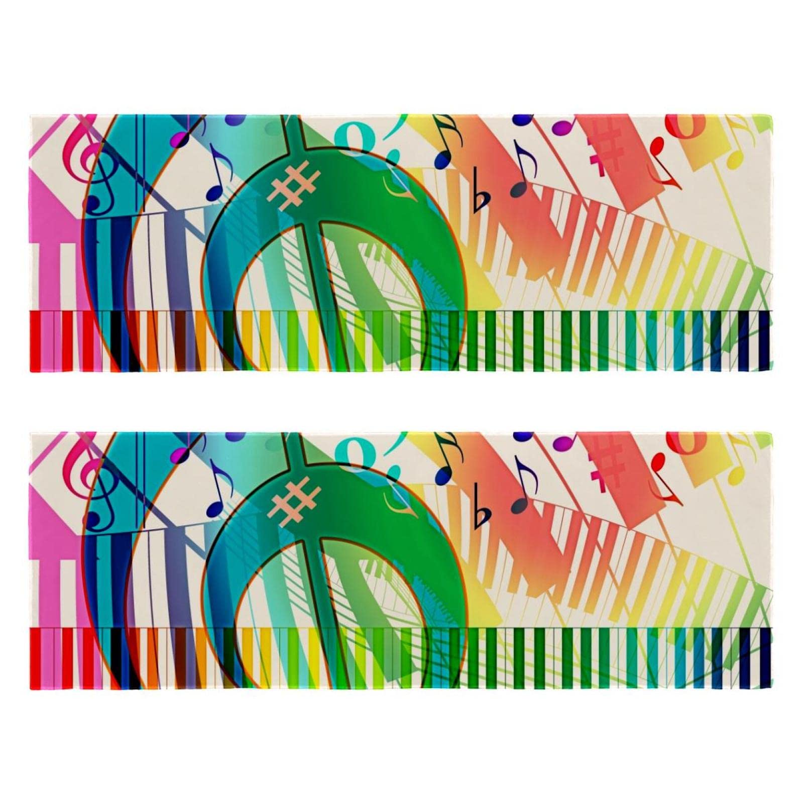 Toalla de deporte para viaje y camping con diseño Music Notenblatt, 2 piezas de microfibra