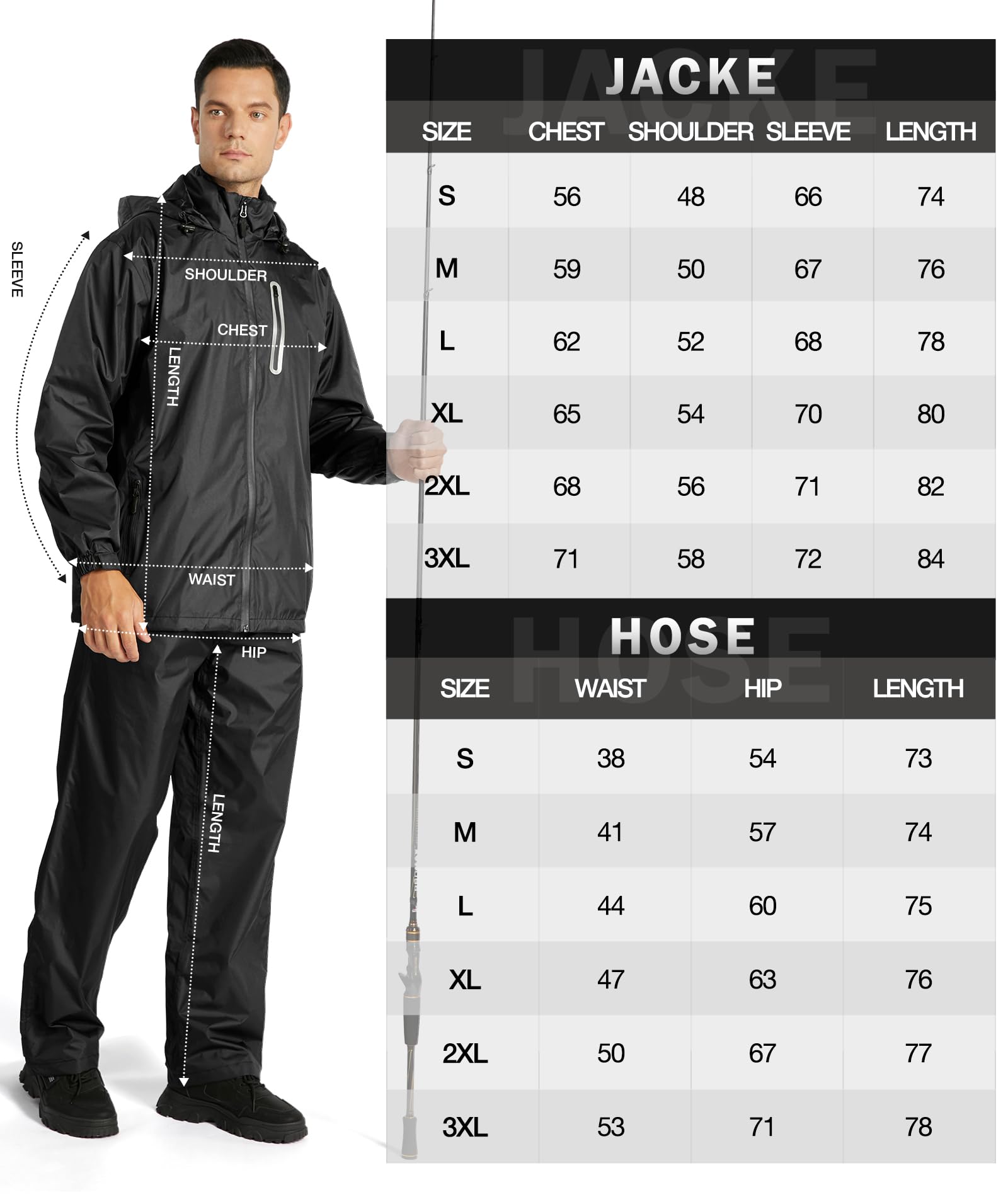 SPEEDRUN Combinaison de Pluie Imperméable et Réfléchissante Veste Imperméable Homme Rain Coat Ensemble Pluie Vêtements Pluie Moto Combinaison Pluie Pantalon de Pluie Sport Outdoor