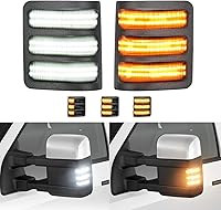 Vista 1 de Switchback - Luces LED para espejo lateral para Ford F250 F350 F450 F550 Super Duty 2008-2016, luces direccionales ámbar secuenciales, luces