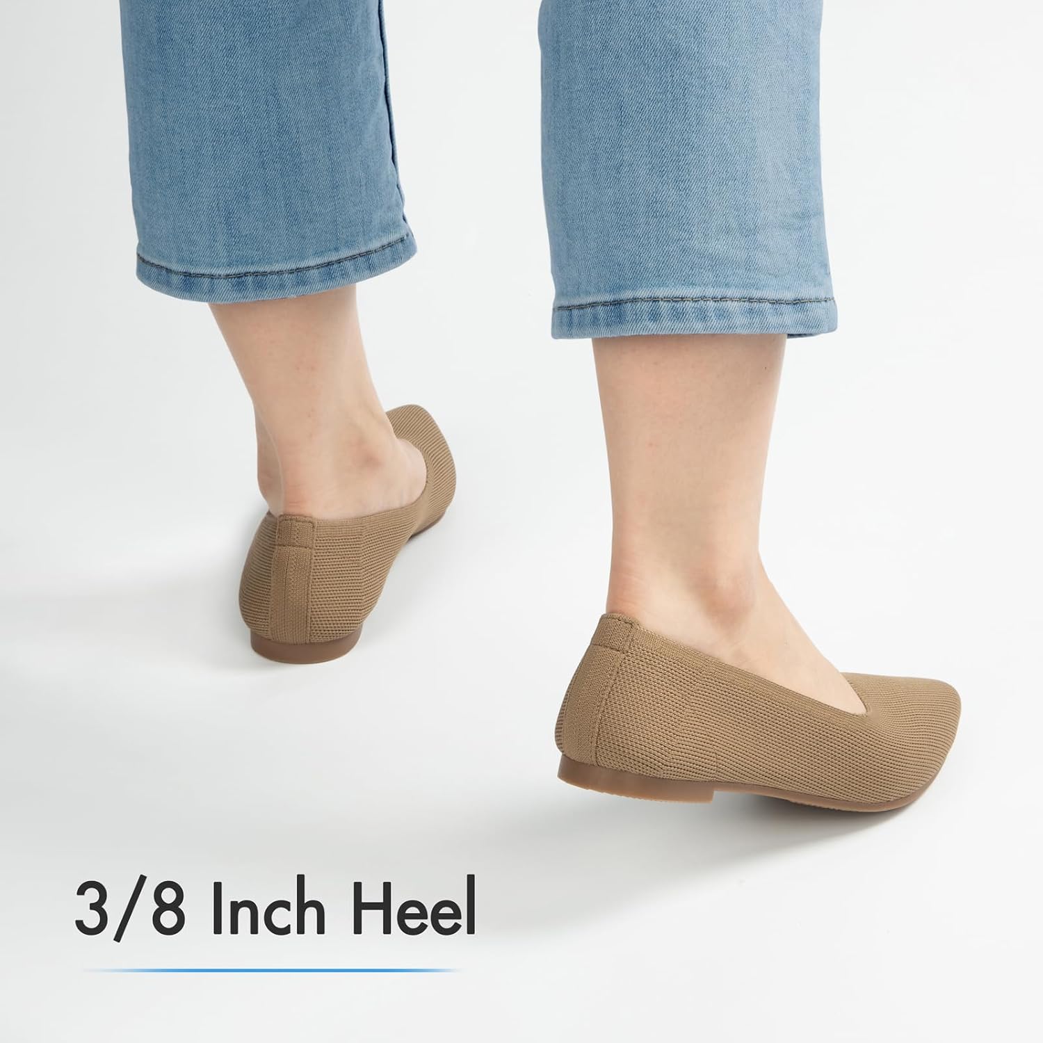 ATHMILE Pointed Toe Flats for Women Dressy Bronze Work Shoes Business Casul Knit Ballet Flats Slip on Office Ladies Comforttable Dress - Image 4