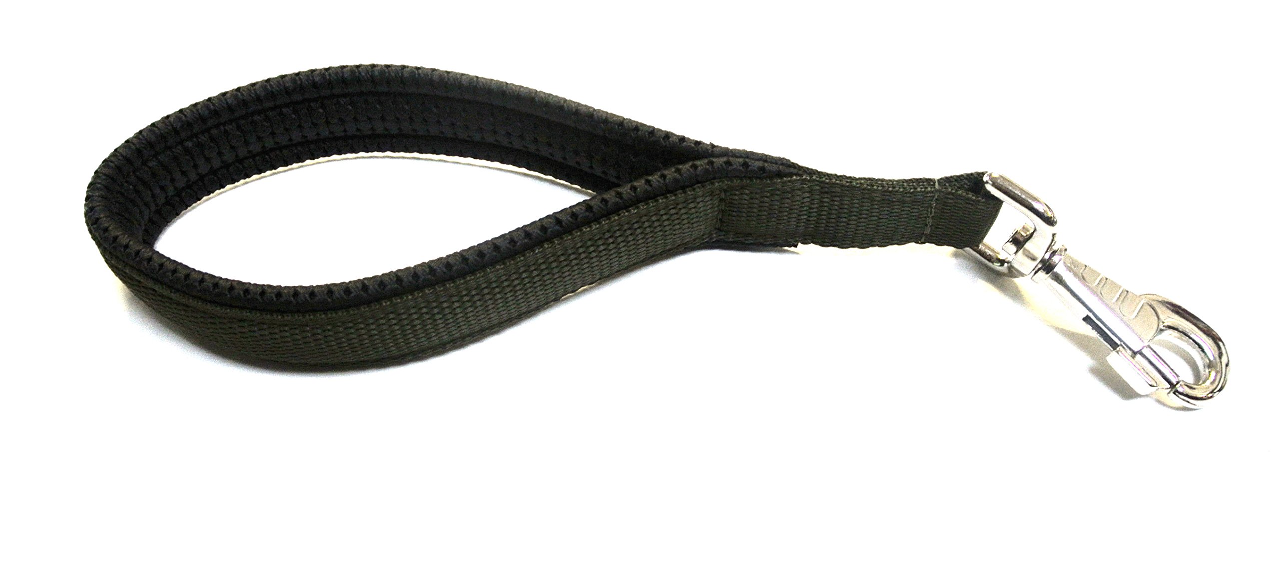 13" Short Close Control/Traffic Control Dog Lead With Padded Handle For Comfort In (Olive Green) โ image 1