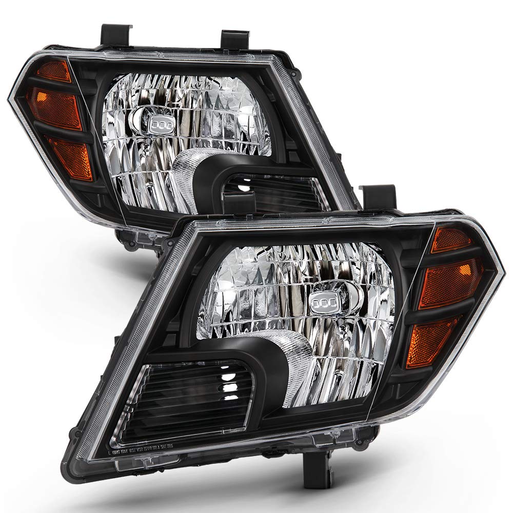 【新品送料込】米国日産 フロンティア、パスファインダー　ブラックヘッドライト Amazon.com: ACANII - For 2009-2020 Nissan Frontier Truck Black