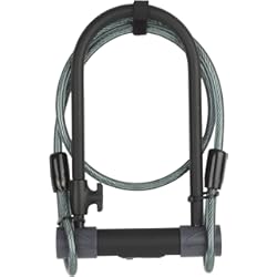 Candado Para Bicicleta Tipo U Yale YUL2C/13/230/1 High Defendor U - Candado para bicicleta con cable (color plateado y negro)