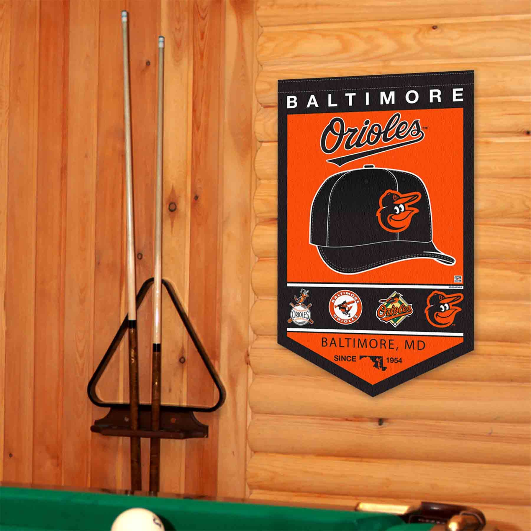 WinCraft Baltimore Orioles Heritage History Banner Pennant