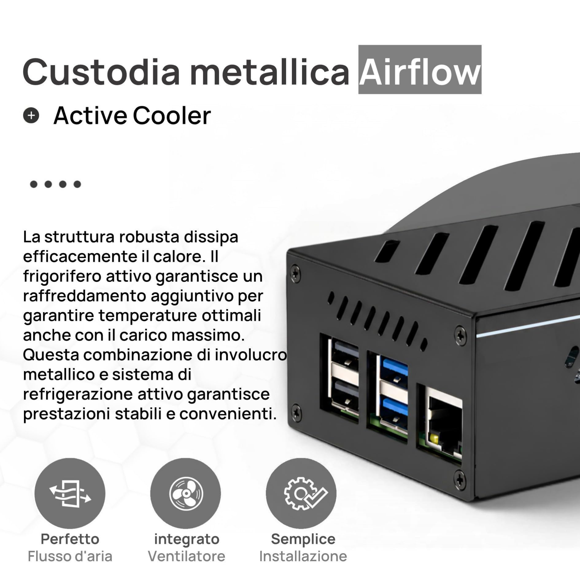 Raspberry Pi 5 8 GB NVMe Kit 64GB Custodia in metallo Scheda PCIe SSD M.2 NVMe Alimentatore 27 W Home Assistant