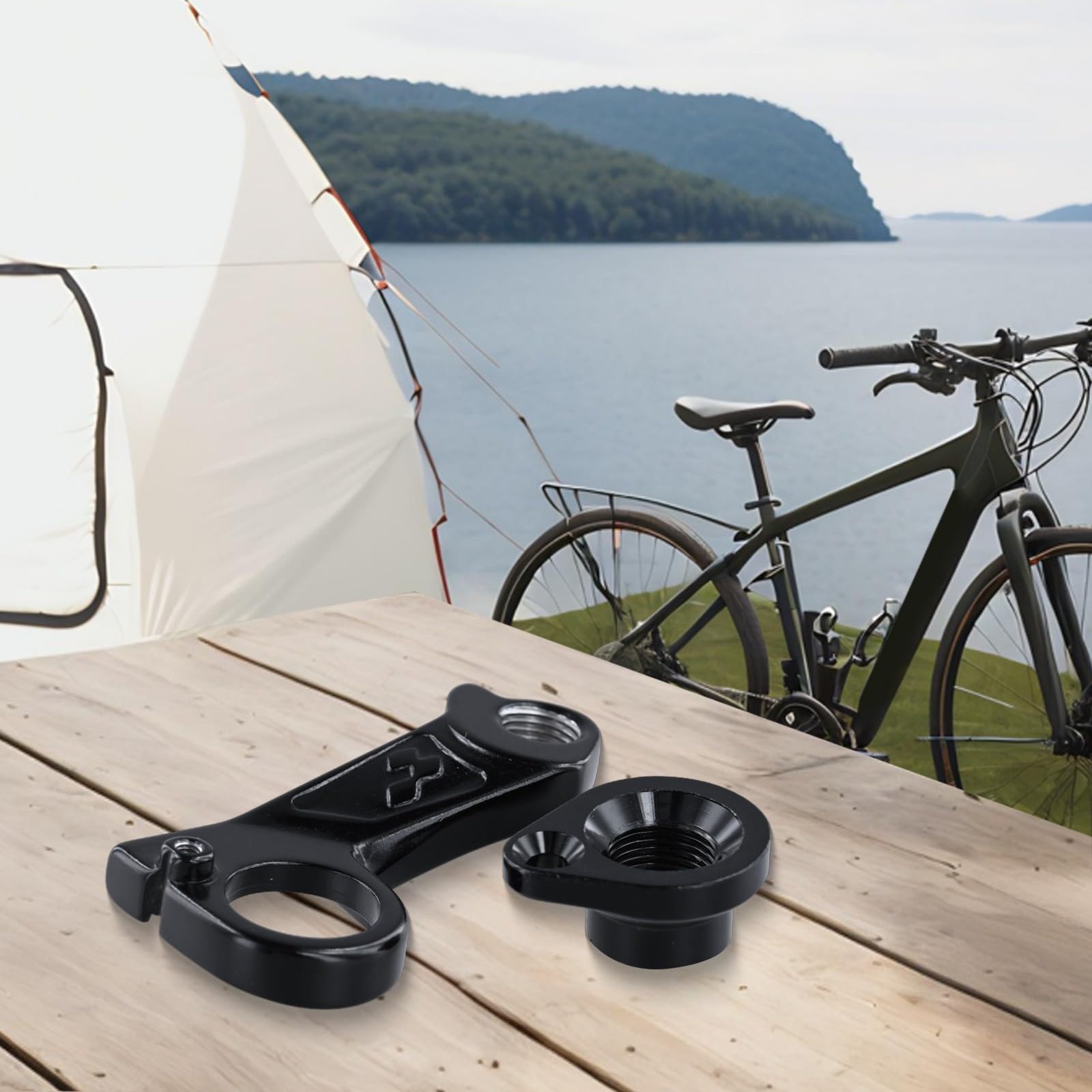 Gancio posteriore per deragliatore posteriore per Cube Reaction, Dropout in lega di alluminio con bulloni M12x1.0, parte di ricambio nera per mountain bike