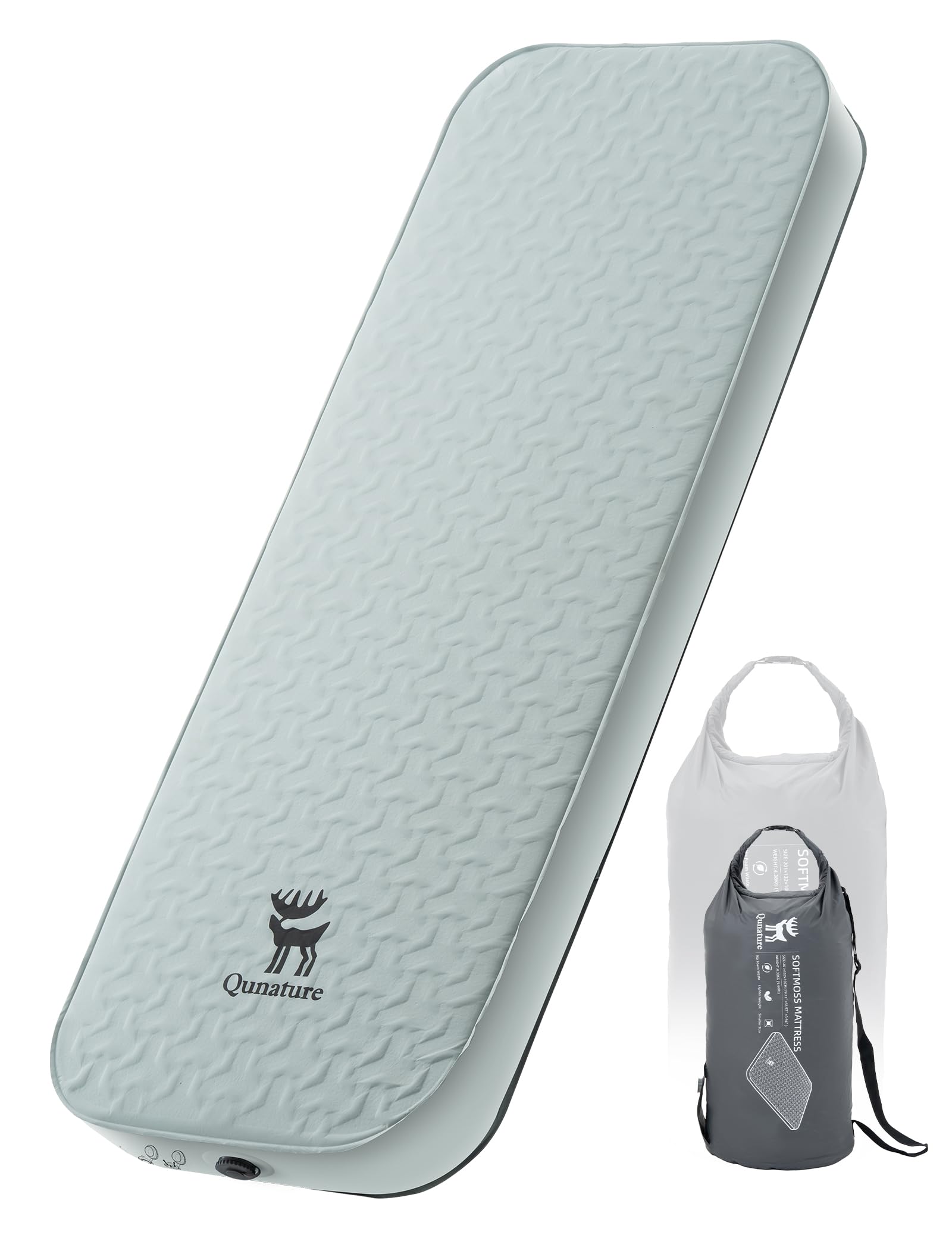 Colchoneta Autoinflable Aislante Valor 6R para 1 Persona | Espuma Cortada en Y, 10cm de Grosor, Esterilla con Bolsa de Bombeo para Camping, Senderismo, Tienda de Campaña, Verde