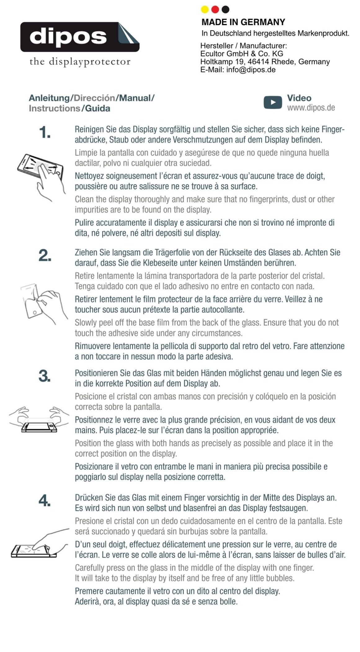 Dipos 6x Schutzfolie Für Casio ABL-100WE-1A - Ultra-dünn & Fingerabdruckkompatibel | Klarer Displayschutz