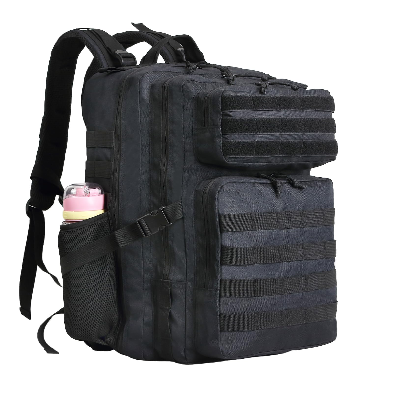 CINGHI LUSSO Military Tactical Backpack 35L Rucksack for Men Women Army Molle Backpack for Hiking Travelling Camping Outdoor Nylon Sports Bag with Bottle Holder
