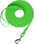 Waterproof Long Leash Durable Dog Recall Training Lead Great for Outdoor Hiking, Training, Yard, Beach and Swimming (Orange, 15ft)