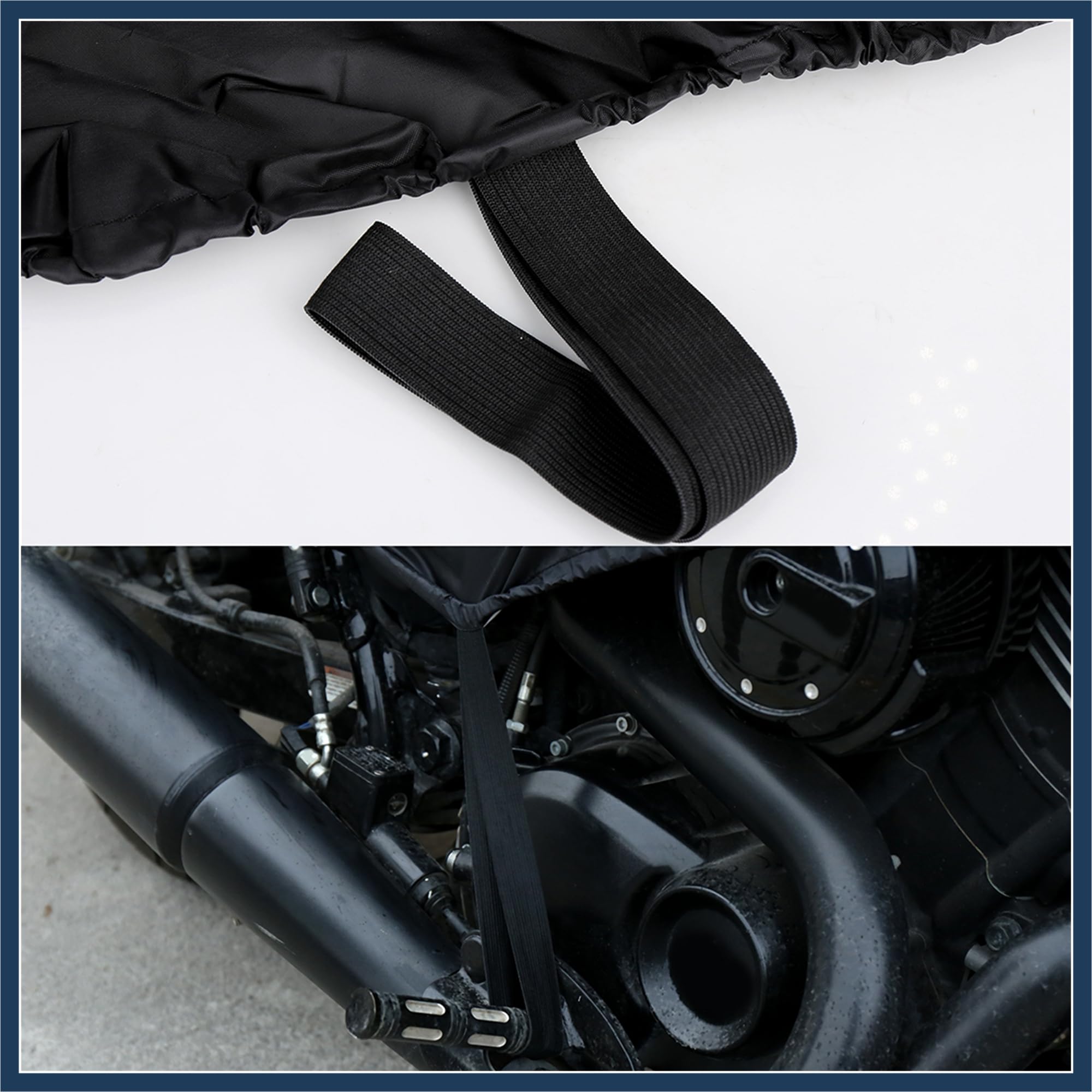 Telo coprimoto, mezza copertura, impermeabile, protegge da polvere, pioggia e raggi UV, design elegante, colore: nero