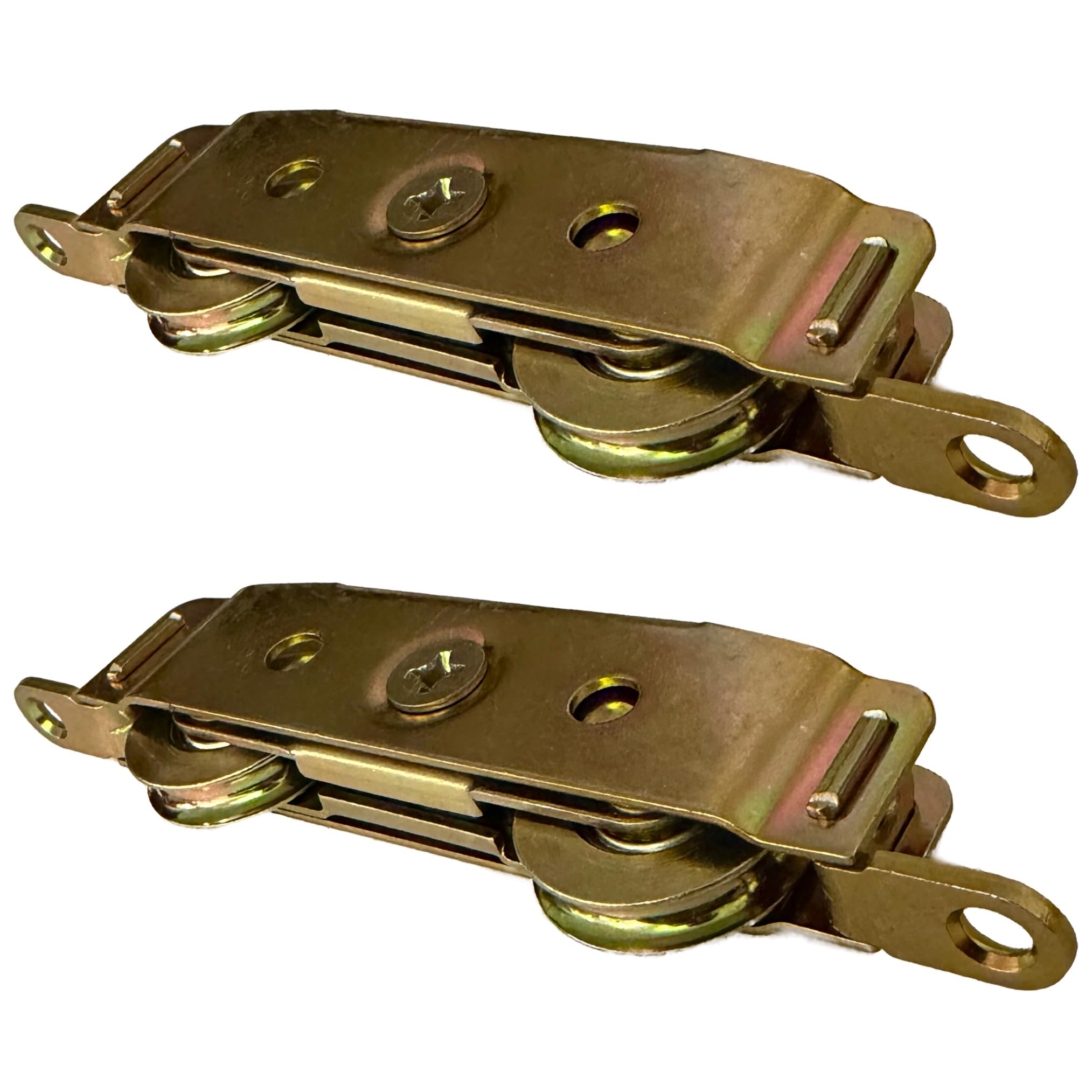 Upvcstore Steel Pair Of Asec Tandem Patio Door Rollers 32Mm - Heavy Duty Replacement Sliding Door Wheels For Upvc & Timber Patio Doors - Side Adjustable - Pressed Carriage - 94Kg Per Roller - As10469