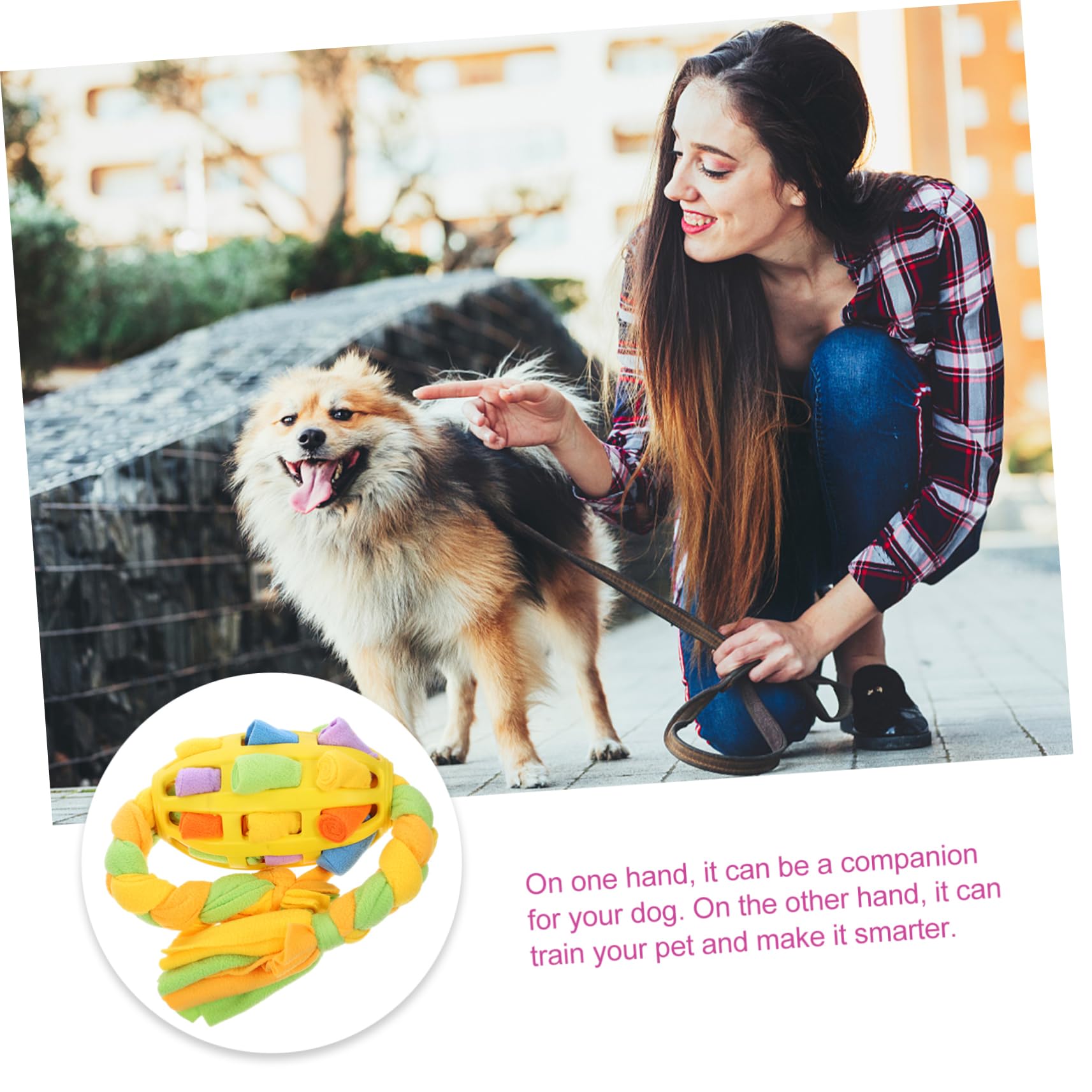 Toyvian Jouet à Renifler pour Chien Balle à Friandises Interactive Encourage La Recherche De Nourriture Mangeoire pour Entraînement