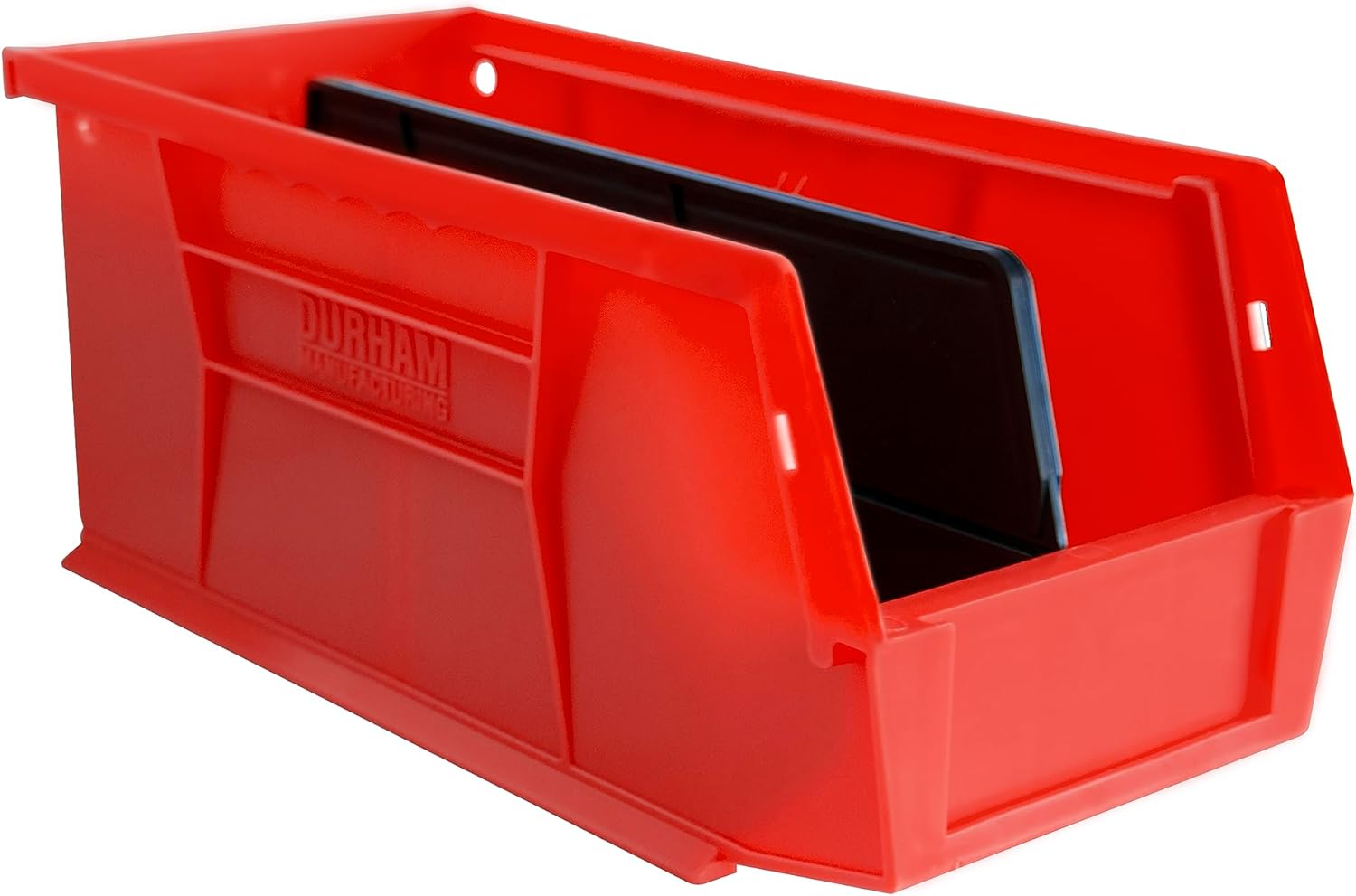 Durham PB30230-17-PKG Plastic, Hook-On-Bin, 6 X 11 X 5, Red, PKG OF 12