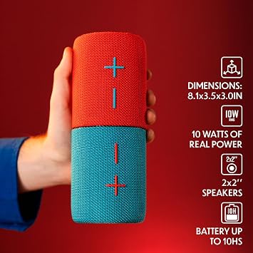 Stromberg - Twin 2-in-1 Mini Portable Bluetooth Speaker, 10W Power (5W per Speaker), 10-Hour Playtime