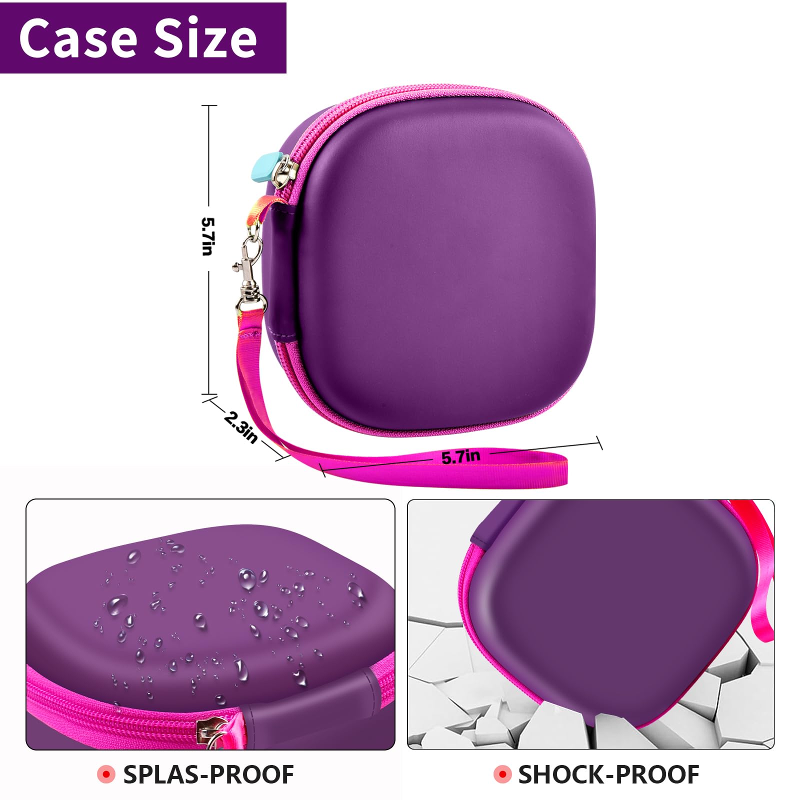 Toy Organizer Storage Case Compatible with Bakugan Figures, for BakuCores and Armored Alliance, Geogan Rising Battle Action Figure Carrying Storage Holder (Box Only) - Purple