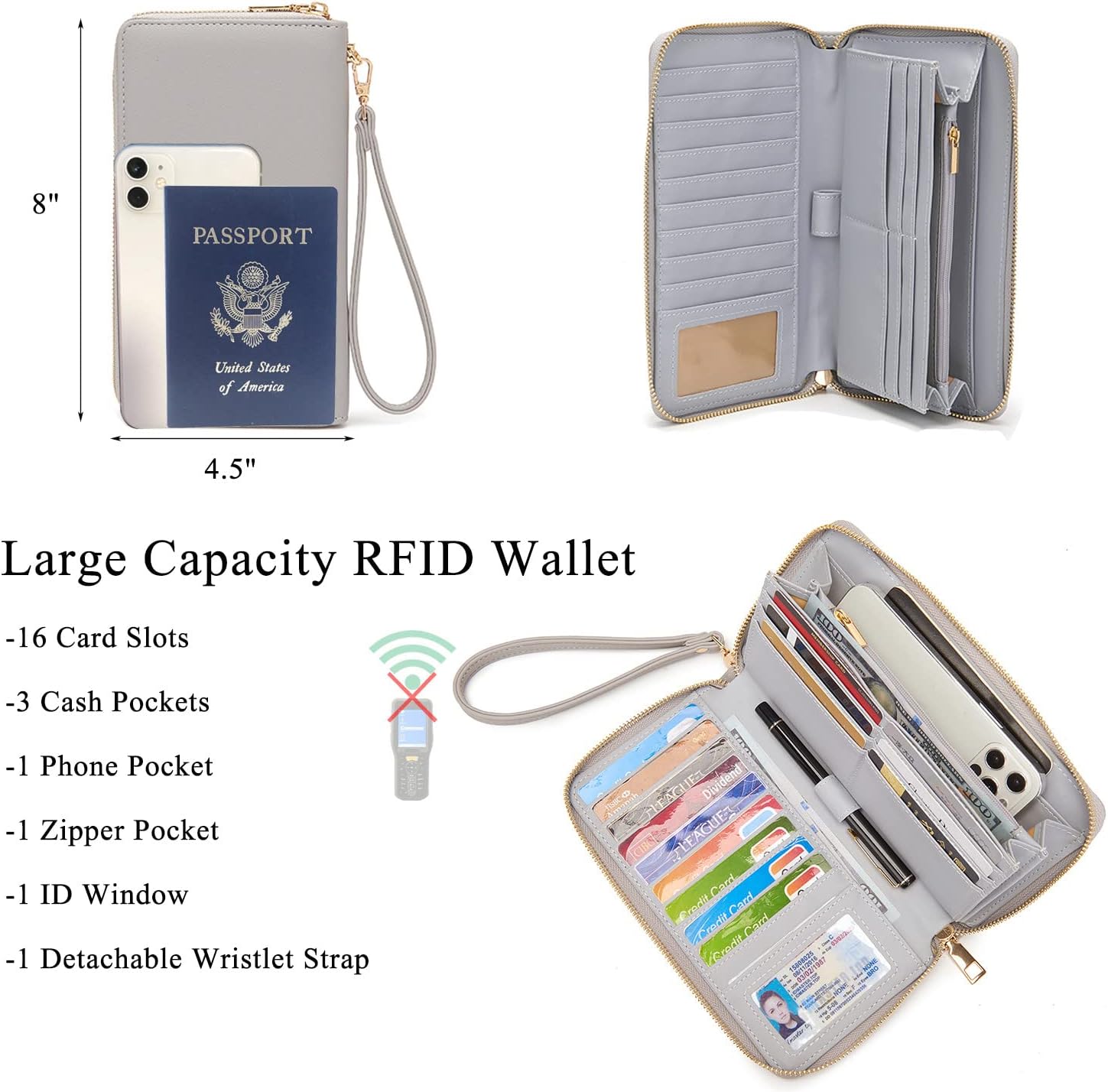 Large Crossbody Bags Ladies Shoulder Handbags Purse and Wallet Set for Women Totes Hobo Purses - Image 2