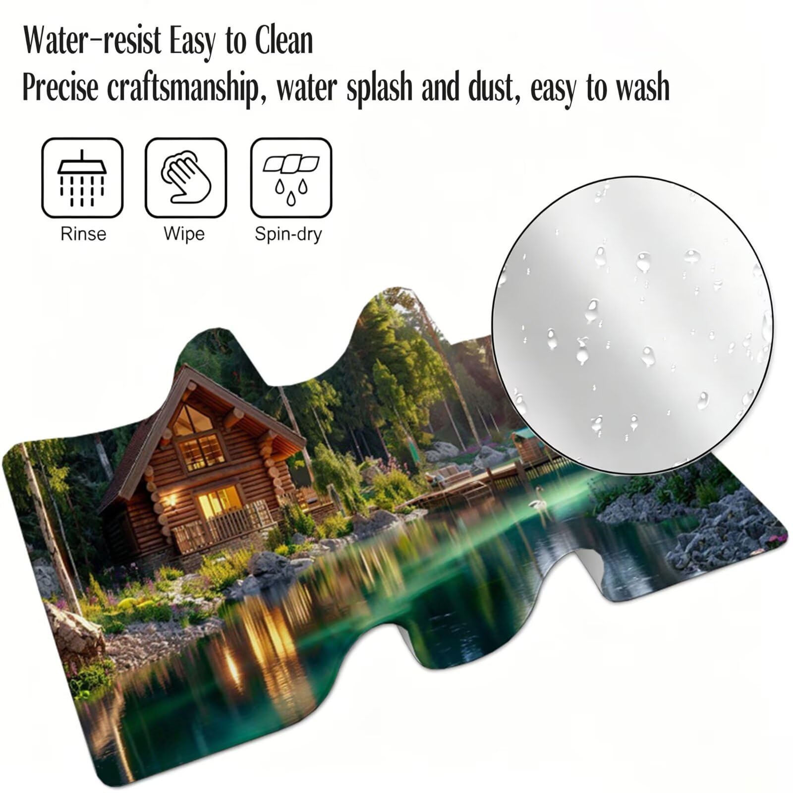 Tapis de Souris Gaming XXL,1000x500x3mm Tapis de Souris vert,Grand Tapis de Bureau Sous Main avec Surface Spéciale Améliore la Vitesse et la Précision,Imperméable Mouse Pad lac pour Jeux,Bureau XF-427