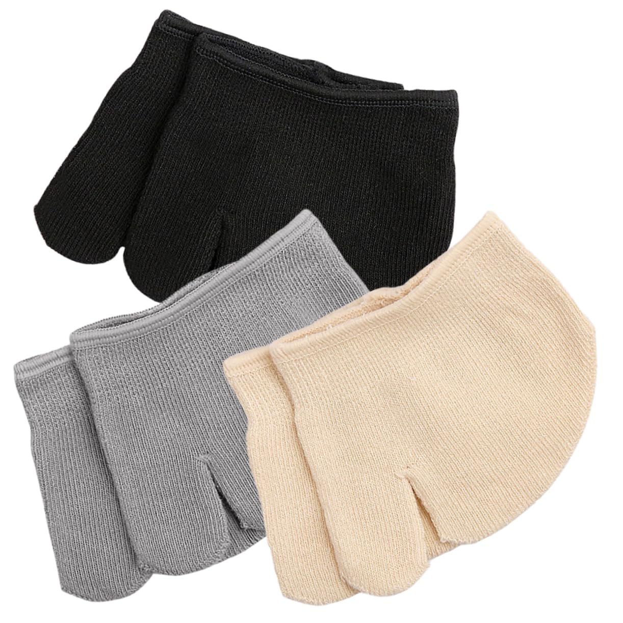 OATIPHO 3 Pairs Invisible Forefoot Socks for Women Lightweight Heelless Tabi Socks Slip Design Comfortable and Light
