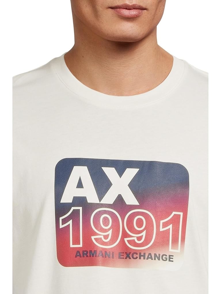 Pewter Armani Exchange 1991 Bubble Graphic T-shirt