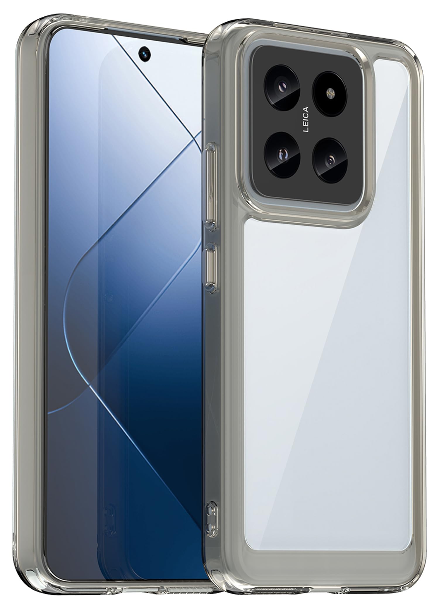 Kapa Unicorn Acrylic Clear Back Cover for Xiaomi 14 (5G) | Slim Shockproof [Military Grade Protection] Hybrid Bumper Case (Grey Sides) (B0DFPHZTWD) Amazon Price History, Amazon Price Tracker