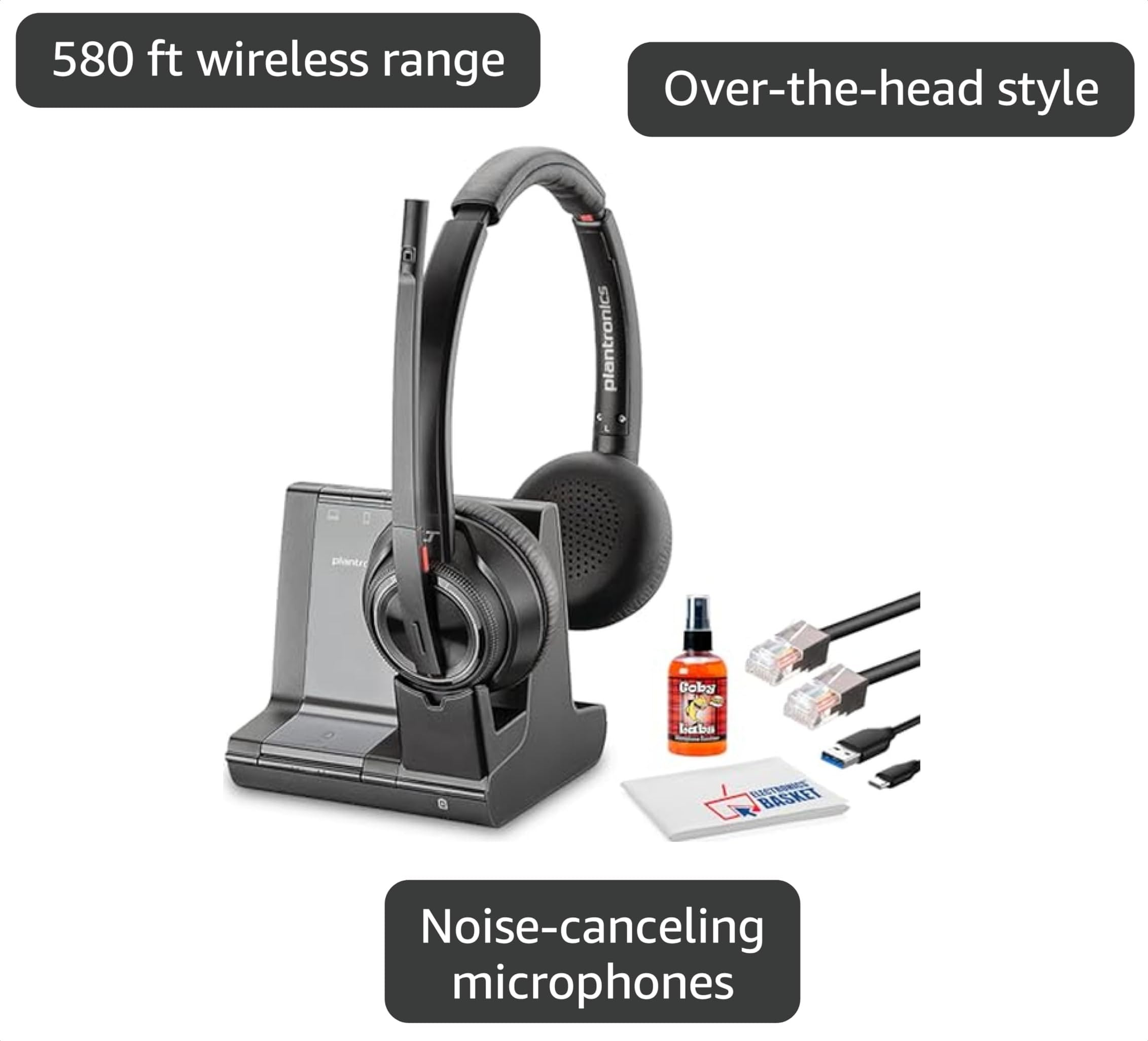 Amazon.com: POLY Plantronics Savi 8220 UC Wireless DECT Headset