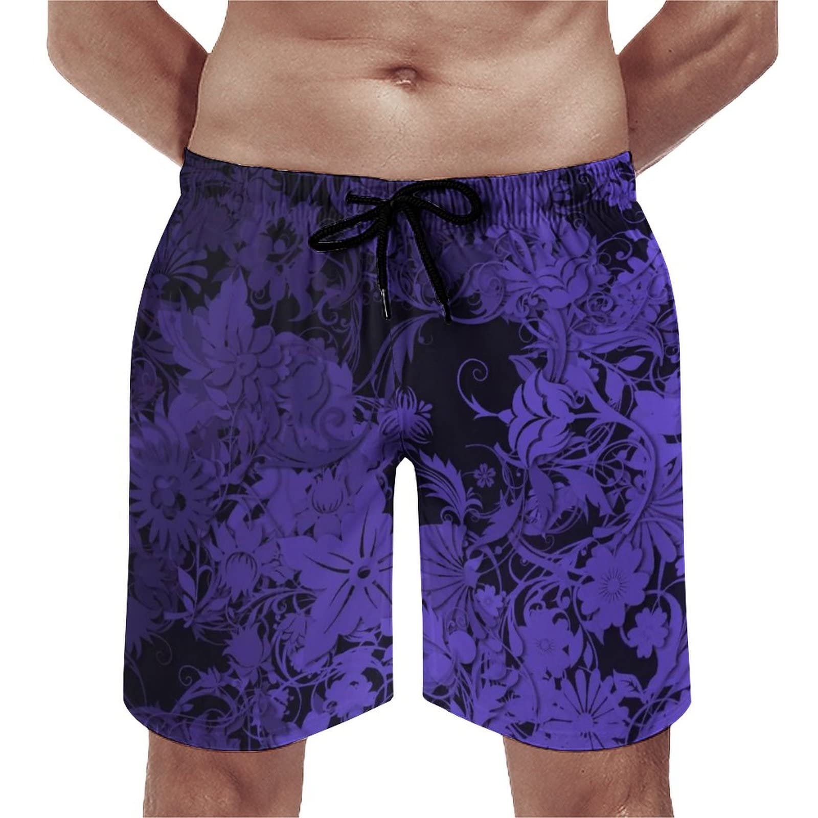 ♛*♛様 パープル ショートパンツ L 海岸デザイン Amazon.co.jp: ビーチパンツ 紫 花柄 サーフトランクス メンズ