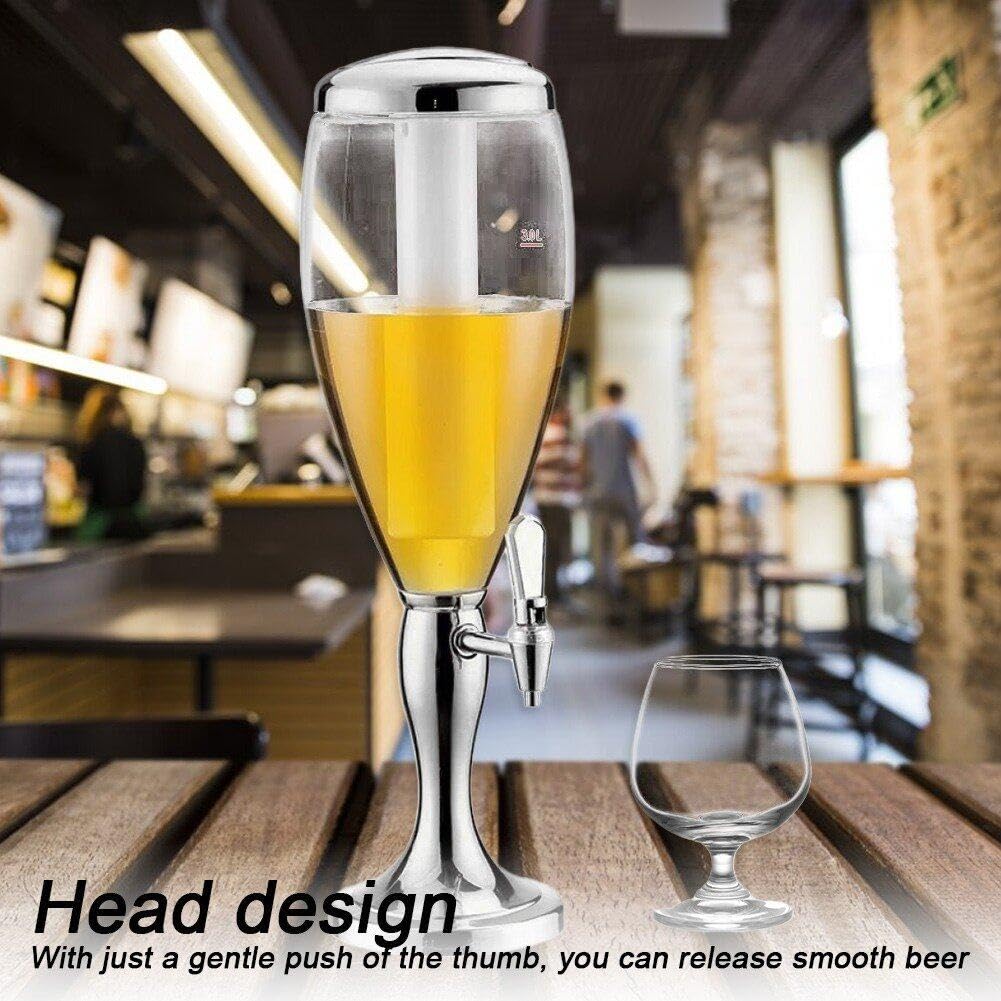 Dispensador De Bebidas con Columna Brillante, Dispensador De Cerveza De Forma Única, Torre De Cerveza Versátil, Suministros para Fiestas para Restaurante, Hotel, Bar