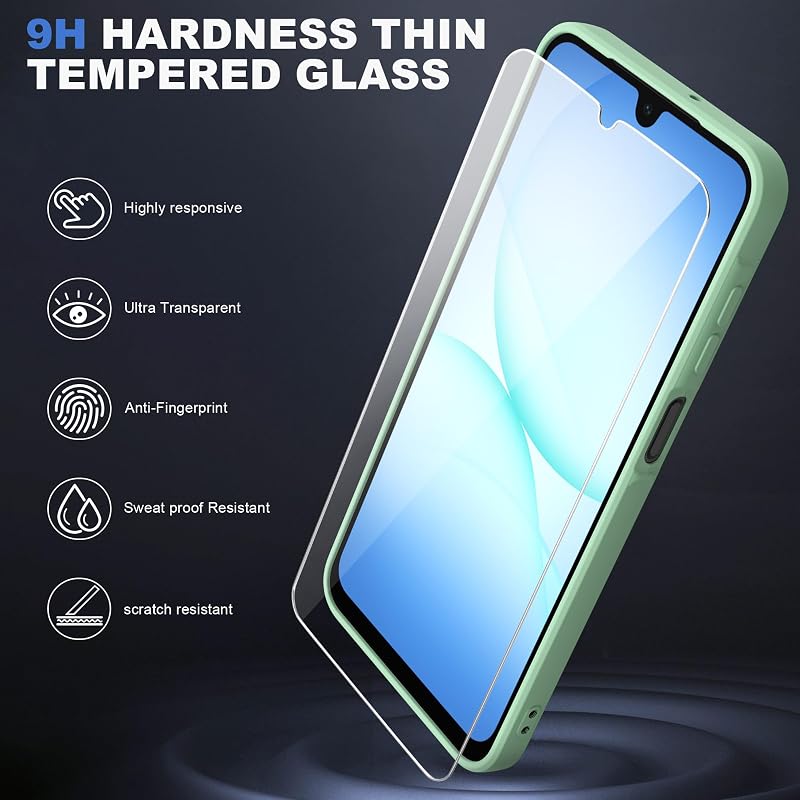 ARRYNN Samsung Galaxy A17 4G/5G zöld szilikon tok + védőfólia