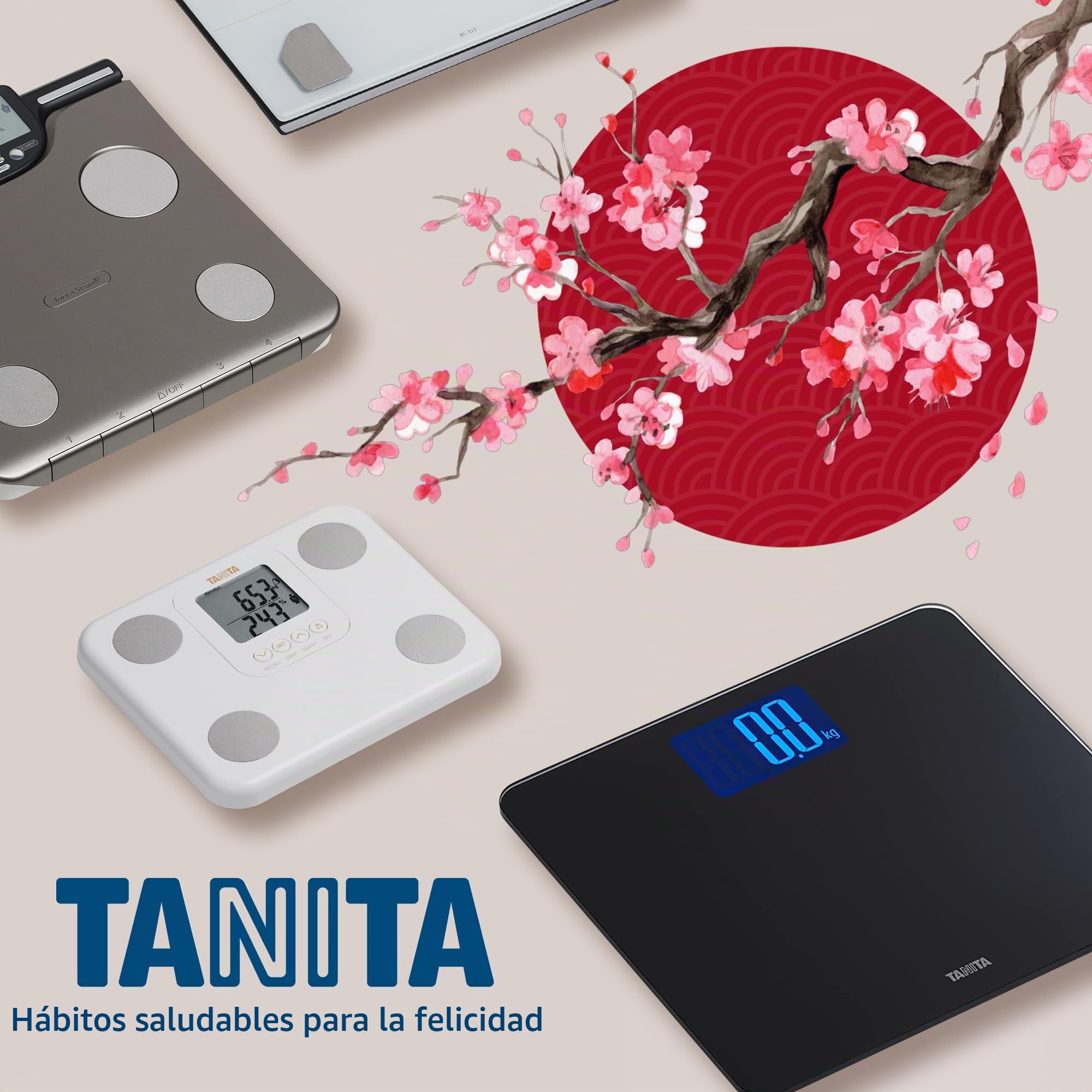 TANITA HD-395 Báscula de Baño Digital Clásica Blanca