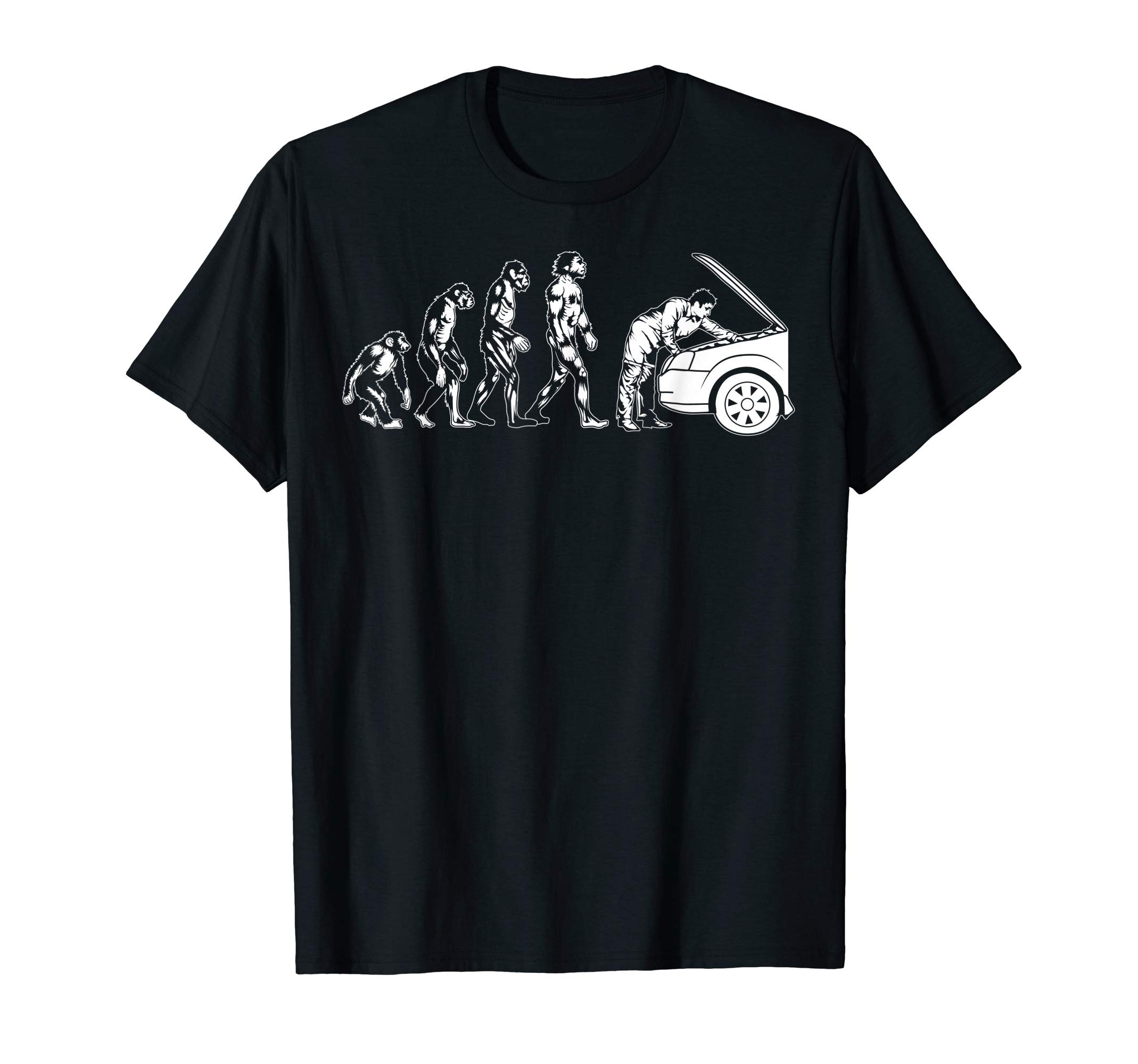 Car Mechanic Evolution Cute Repairman Funny Technician Gift T-Shirt