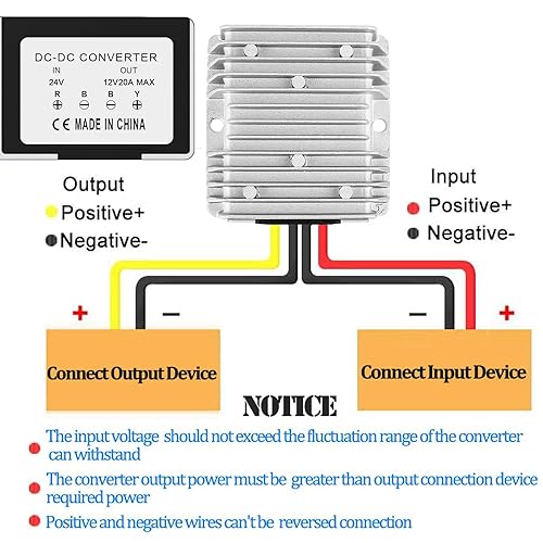 Miniatura 5 de Reductor de voltaje CC 24 V CC a 12 V 20 A 240 W transformador de módulo impermeable para carrito de golf Club Car