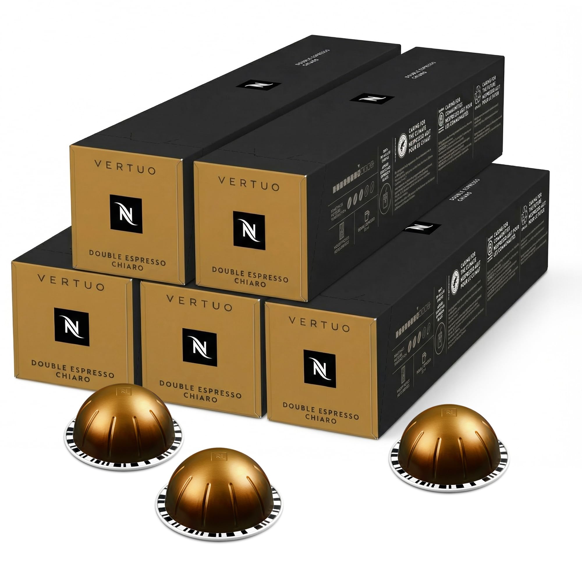 Pack de 50 cápsulas de café Double Espresso Chiaro Nespresso Vertuo