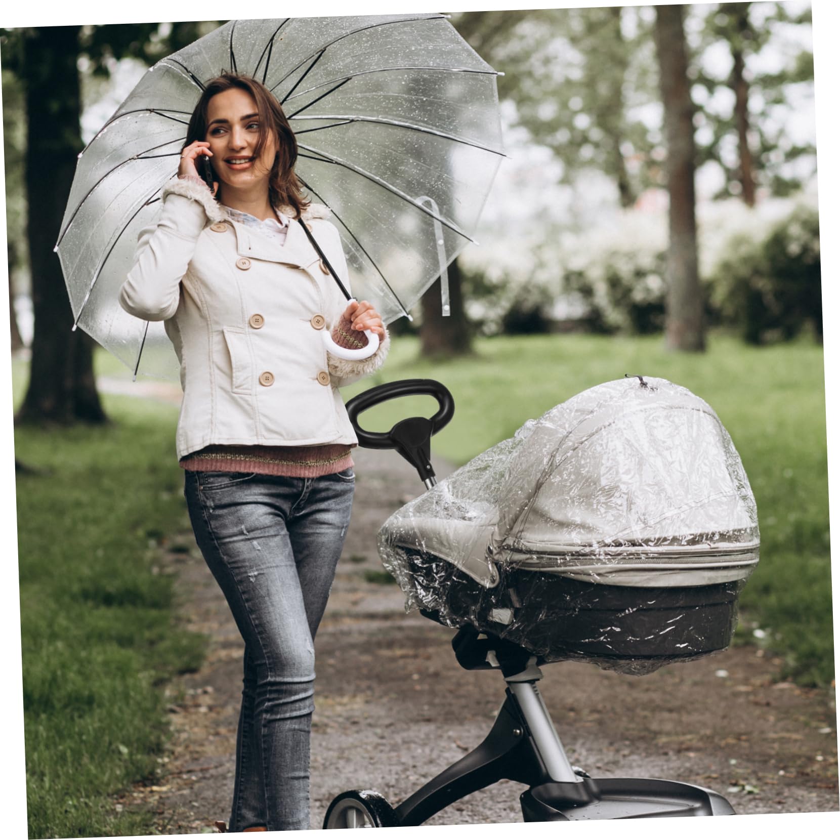 Toddmomy Maniglia Alta Inossidabile Plastica per Acciaio in Passeggino, Bloccaggio Rapido Accessorio Stabilità e Praticità, Diametro 25mm Genitori