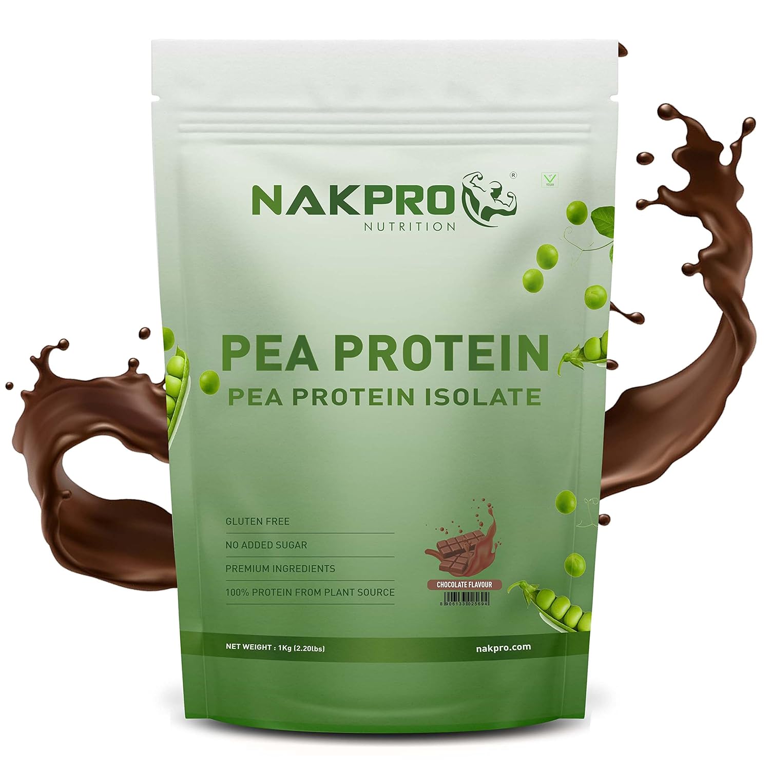 NAKPRO 100 Pea Protein Isolate 26.03g Protein, 4.94g BCAA Plant
